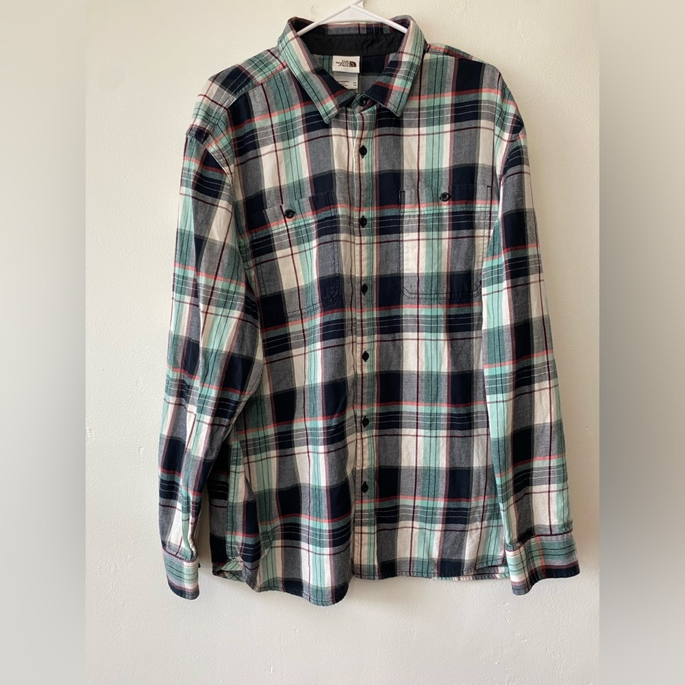 The North Face Menβs XXL Plaid Long Sleeve Cotton Button Down Shirt